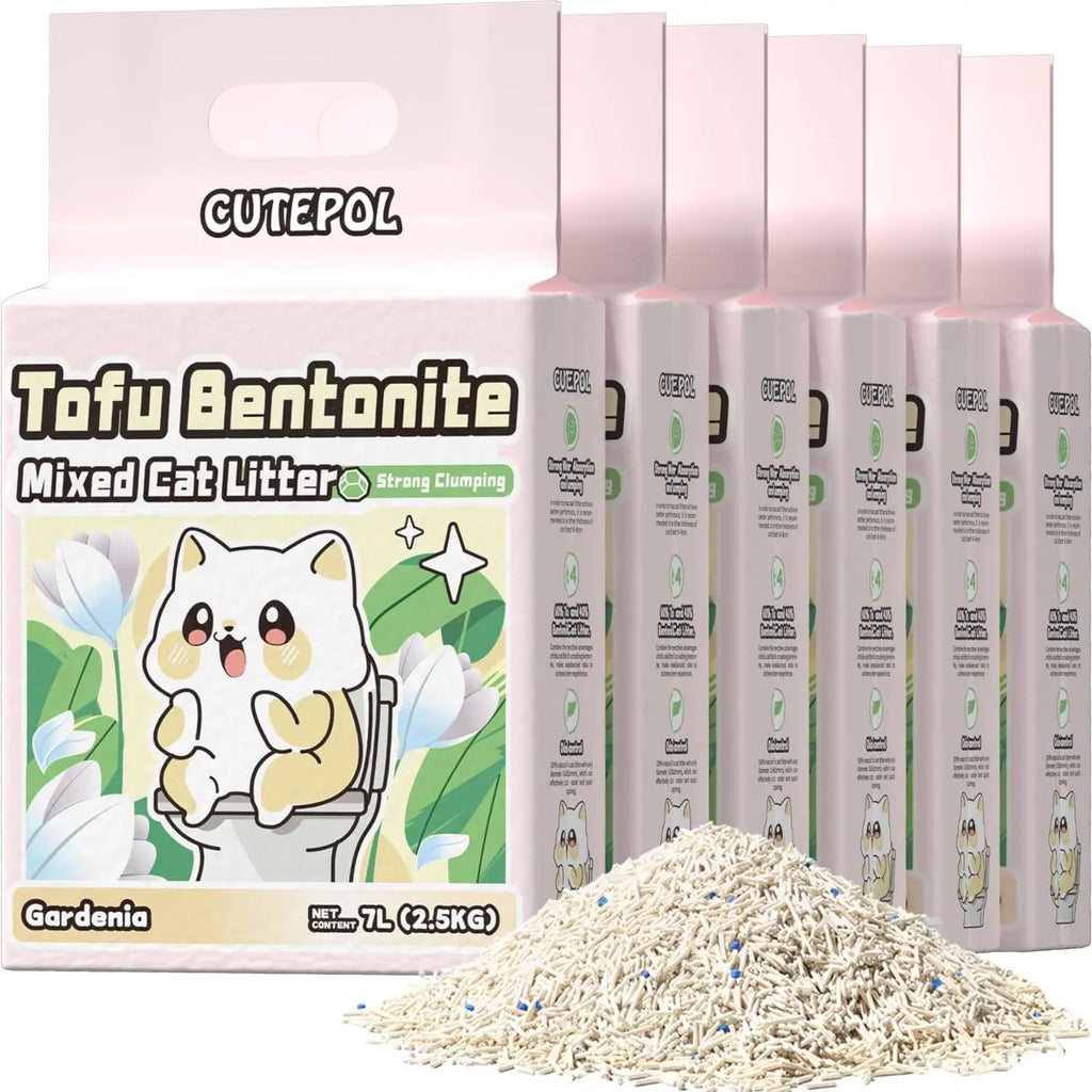 Clumping Cat Litter 33 lbs. Odor Control & Rapid Clumping, Dust-Free Multi-Cat Bentonite Tofu Litter.