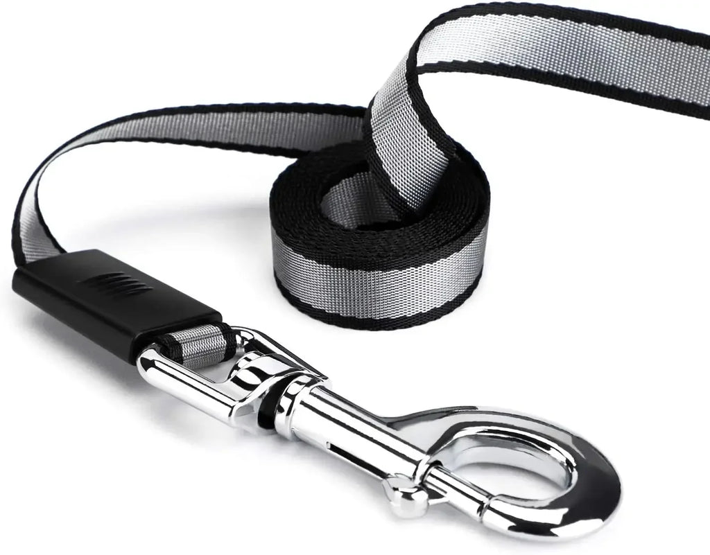 26 Ft Retractable Dog Leash For Medium and Large Dogs Up To 110 lb.  Heavy Duty Nylon Tape With One Button Brake And Lock System For Training and  Running.