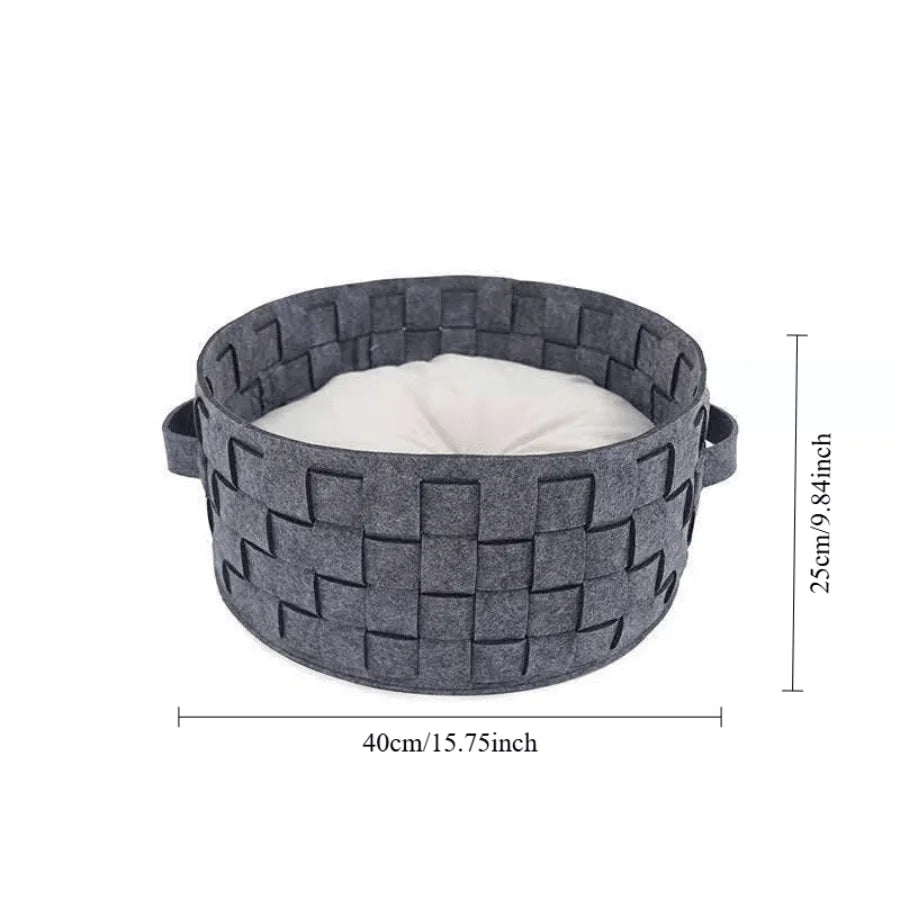 Felt Bed Hand-Woven For Cat and Dog Beds, Suitable For All Seasons and Washable.