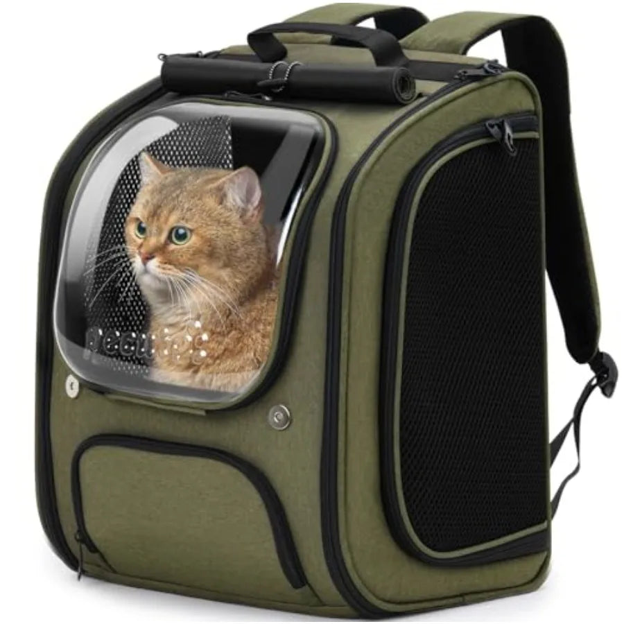Cat Backpack Carrier, Large Space Cat Bubble Backpack, Breathable Cat Carrier, Shaded Dog Backpack Carrier, Ergonomic 3D Design