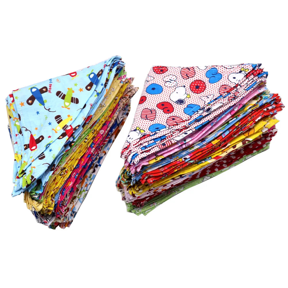 S/M/L/XL 10 Pieces Dog Bandana Cotton Dog Puppy Bibs.