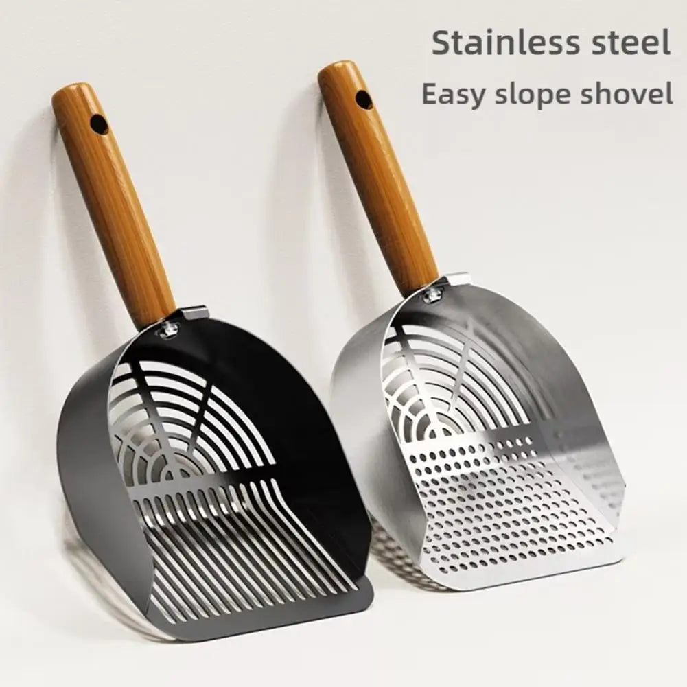 Steel Cat Litter Scoop,  Long Handle Shovel Cleaning Tool For Tofu and Litter in Litter Box.