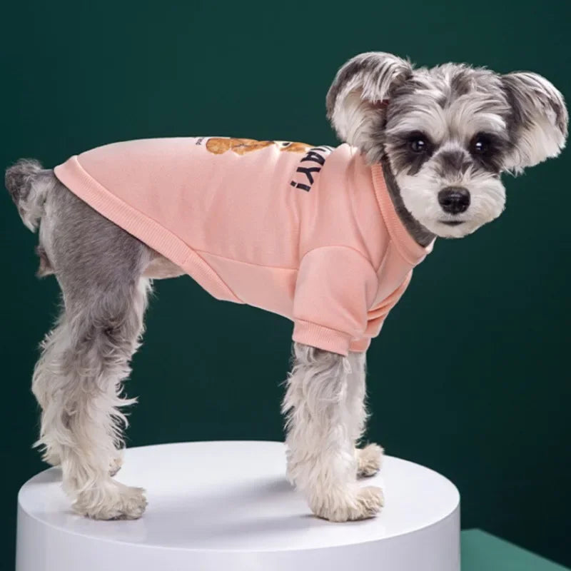 Dog and Cat Warm Pullover Sweatshirt with a Bear Pattern. Shirt for S/M Dog/Cat and Puppies.