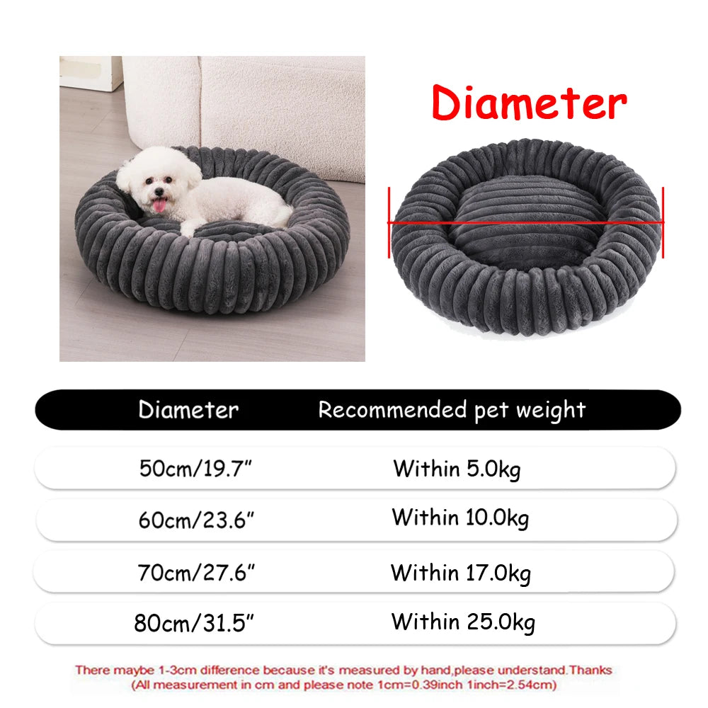 Round Winter Warm Pet Bed.