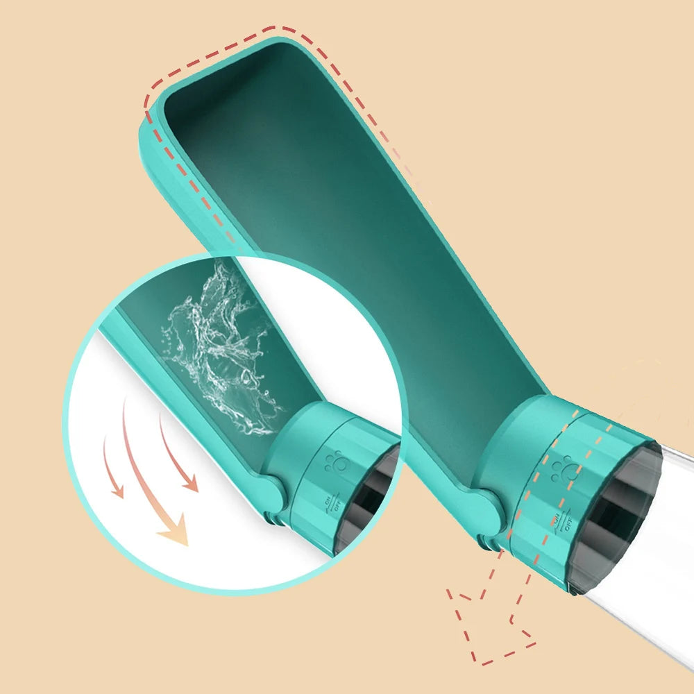 Portable Water Bottle for Dogs and Cats.  Leak Proof and High Capacity.