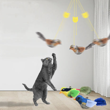 Lifelike Bird Simulation with Catnip Cat Teaser & Cat Toys.