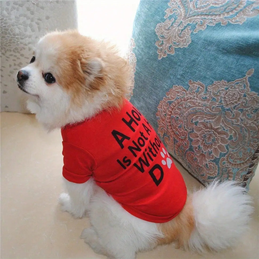 1 Piece Summer Dog Cute,  Breathable Puppy and Dog T-Shirt.  Vest T-Shirt For Small and Medium Dogs.
