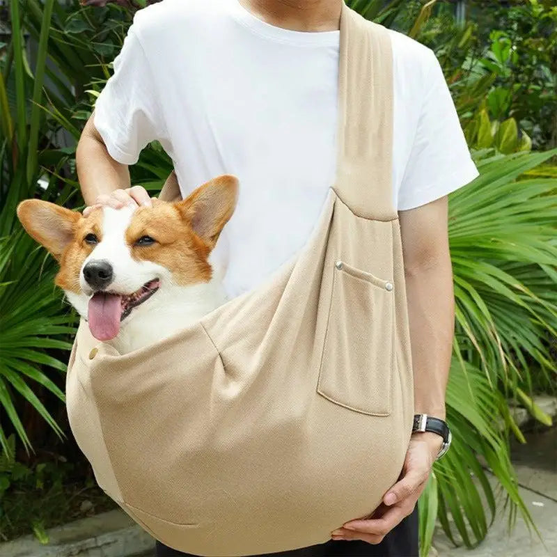 Sling Carrier Reversible Carrying Bag for Cats, Dogs, and Puppies.