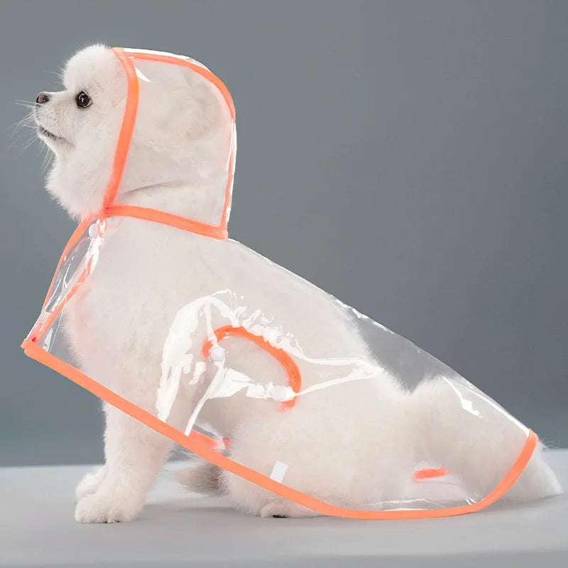 Dog Raincoats Transparent, Waterproof and Windproof. Sizes Small, Medium, Large and Extra Large.