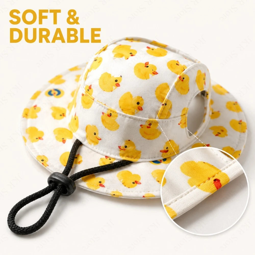 Adjustable Dog Hat Cute Print Cap for Cats, Puppies and Small to Medium Breed Dogs.