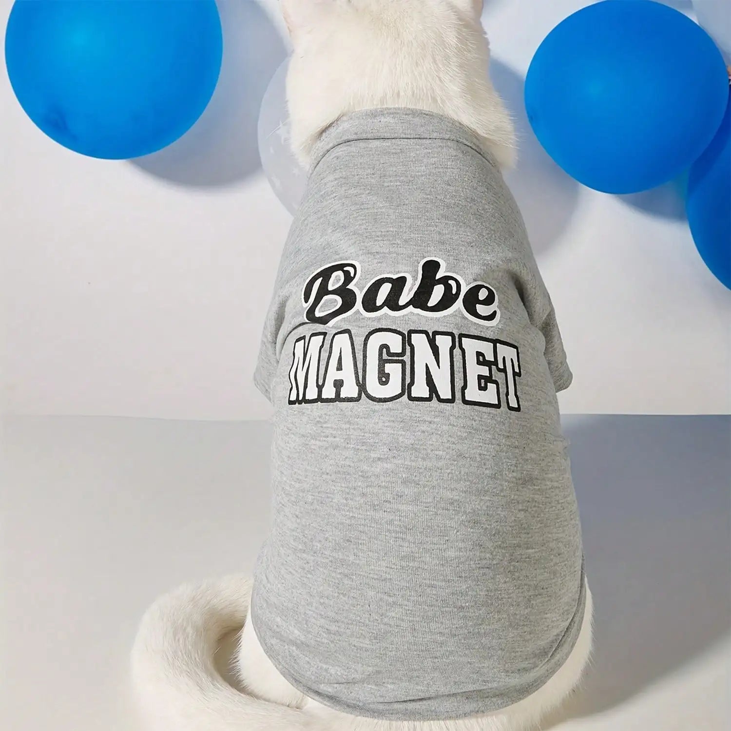 1 pc Cute "Babe Magnet" Graphic Pet Summer Breathable Vest For Dogs and Cats.