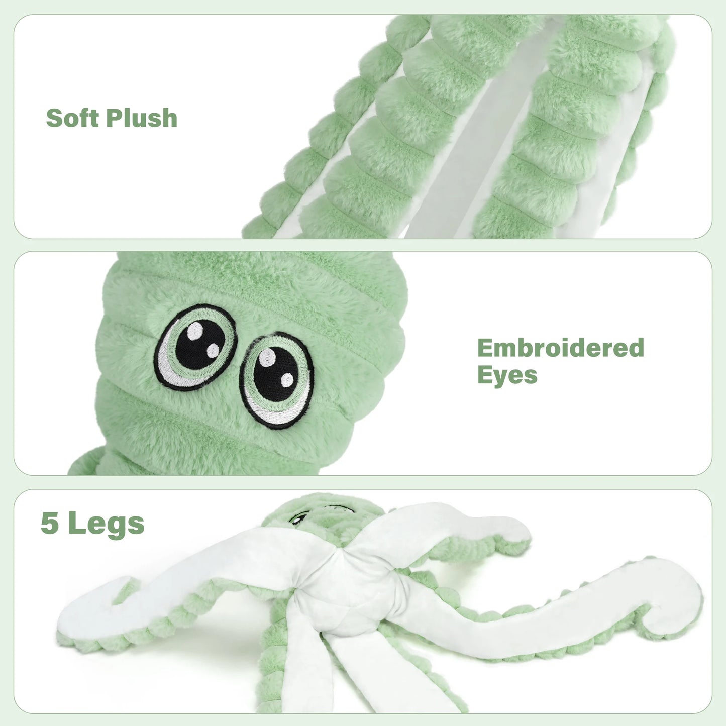 Octopus Pet Grinding Teeth Squeaky Plush Toy.                                , Chewing Toy For Dog Interactive Supply, Animal Pet Toy For Small Medium Dog