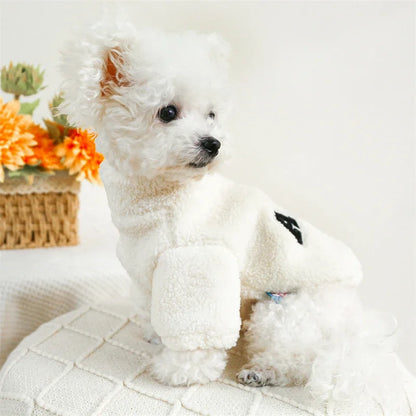 Winter Fleece Sweatshirt Coat with "ABC" for Small Dogs, Puppies & Cats.