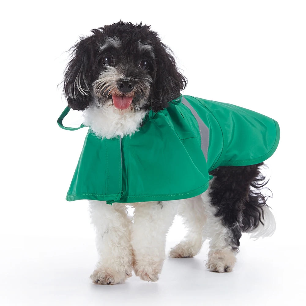 Reflective Pet Dog Raincoat, Cute Animal, Hooded, Waterproof Jacket for Large Dogs.