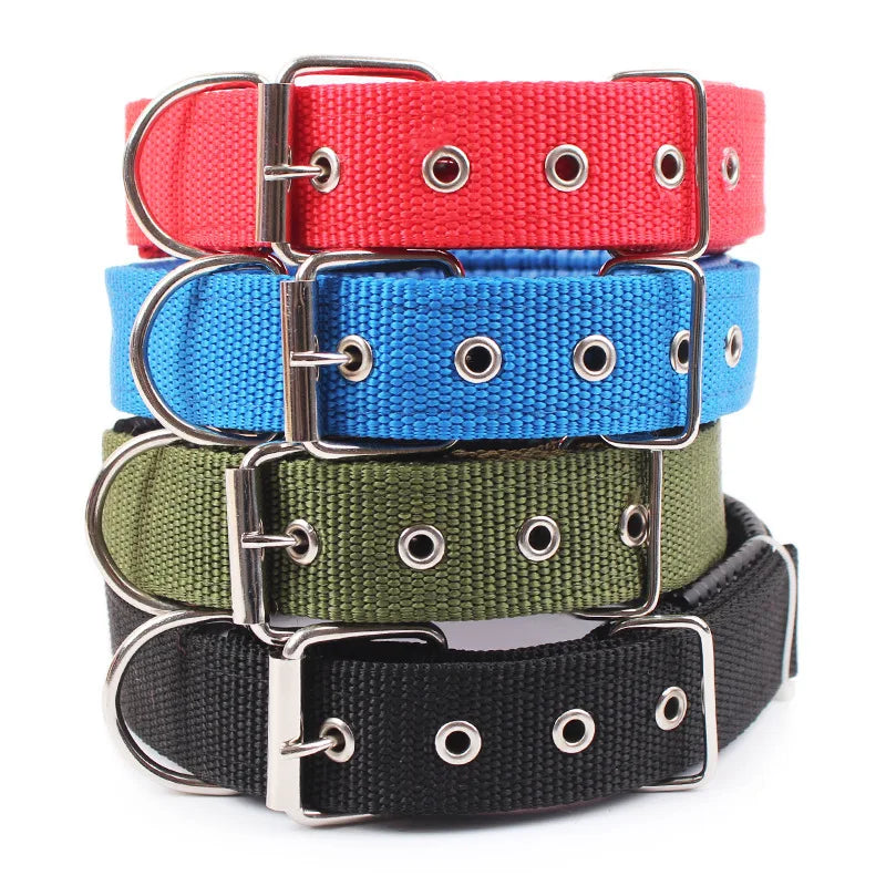 Solid Nylon Dog Collars for Small, Medium and Large Dogs.