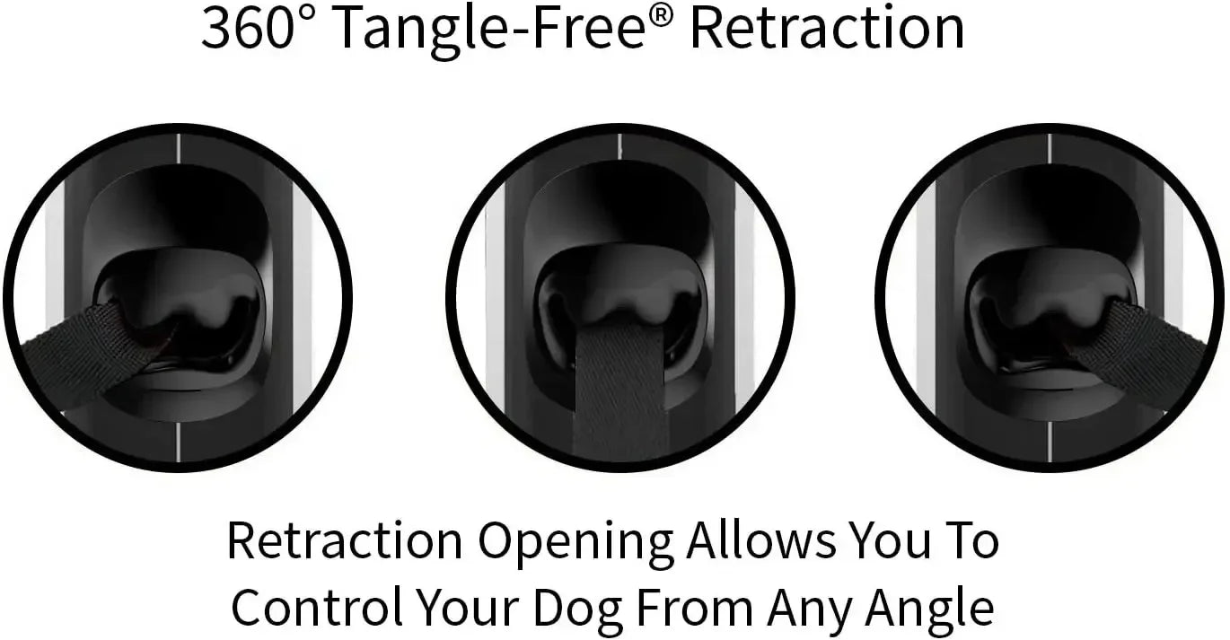 16 Ft Retractable Dog Leash With 360 Degree Tangle-Free Nylon Tape For Medium Dogs Under 55 lb.