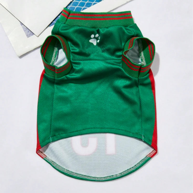 Summer Mesh Breathable Dog Sport Jersey Basketball T-Shirt.   Sizes Puppies to Large Dogs.