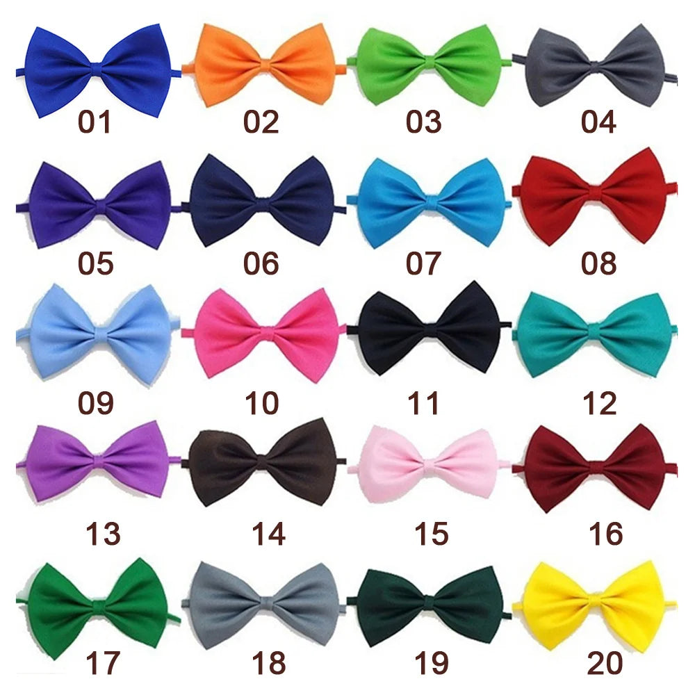 Adjustable Pet Bow Tie for Cats, Dogs, Puppies and Kittens.  Qty of 20, 50 100 150 or 200.
