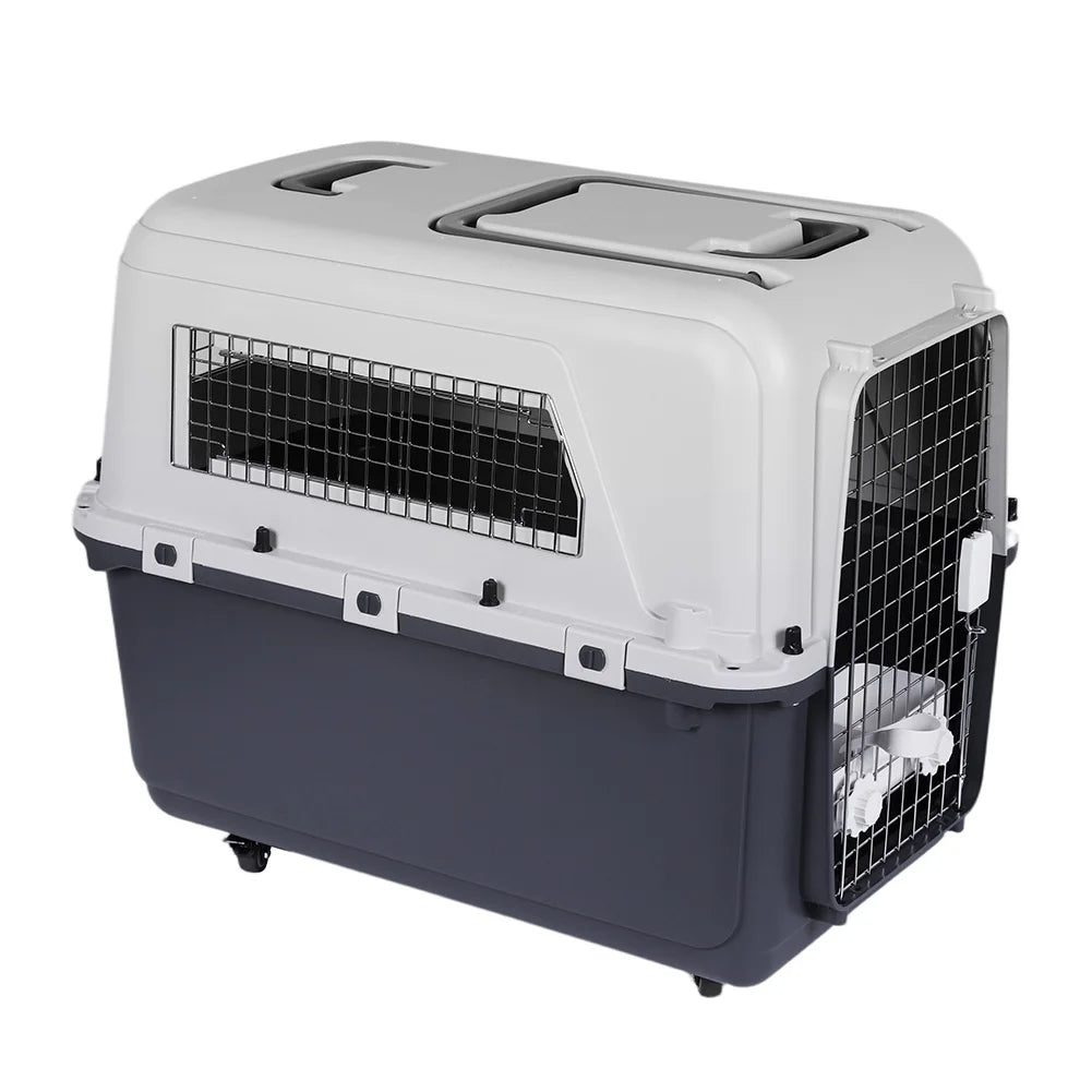 Pet Carrier with Wheels for Dogs. & Kittens and Puppies Airline Approved  Carrier Rolling Pet Carrier.
