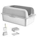 6-Inch Deep Cat Litter Box with Odor-Reducing Filtered Base.