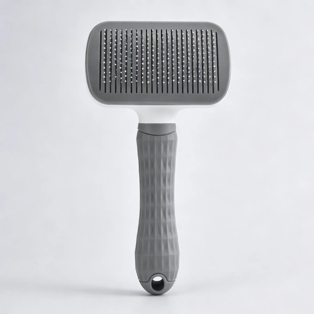 One-Step Clean Pet Grooming Brush.  Gentle Hair Remover.  Massage Tool for Dog and Cat, Long or Short Coat.