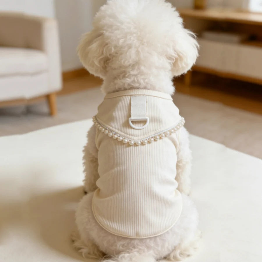 1 piece Spring and Summer Thin Pearl Pet Vest.