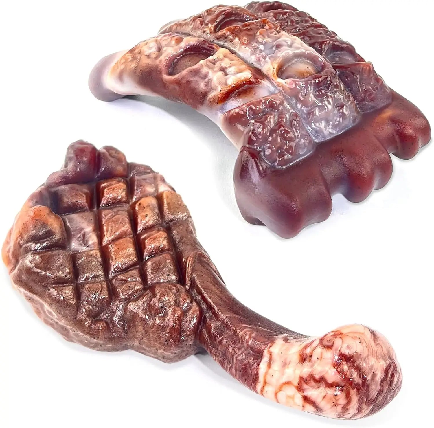 2 Pack Indestructible Dog Chew Toys for Aggressive Chewers - Tough Nylon Bones for Large Breeds