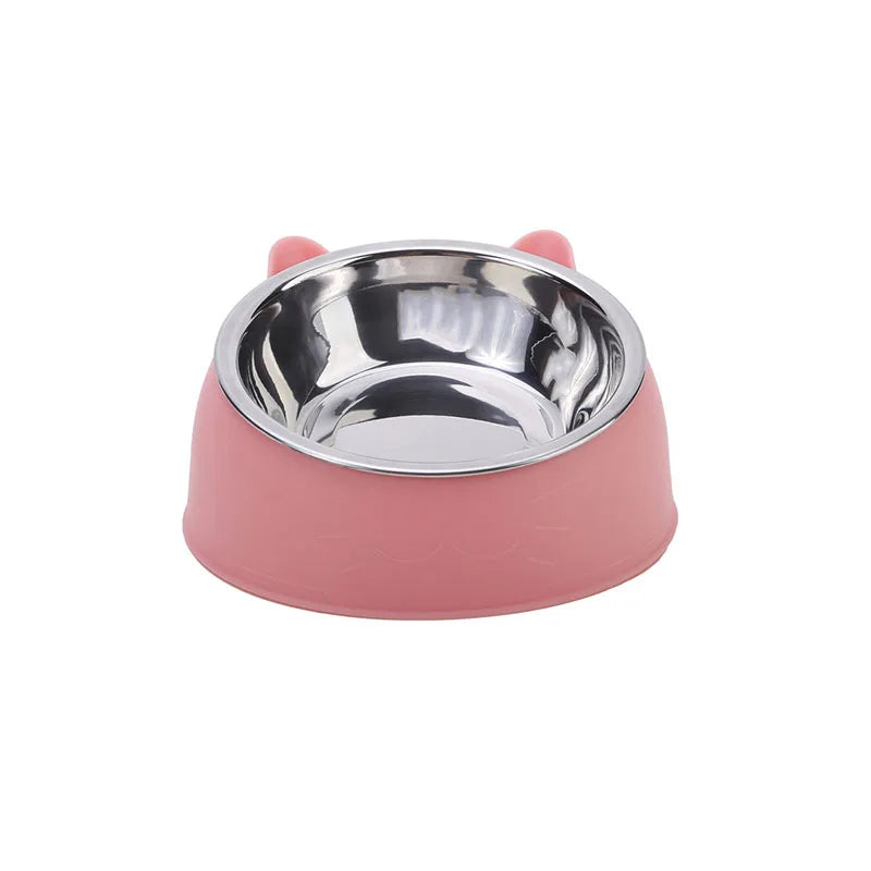 100 ML Pet Bowl 15 Degrees Raised, Non Slip Base, Drinking Water. Feeder Tilt to Safeguard Pet's Neck,