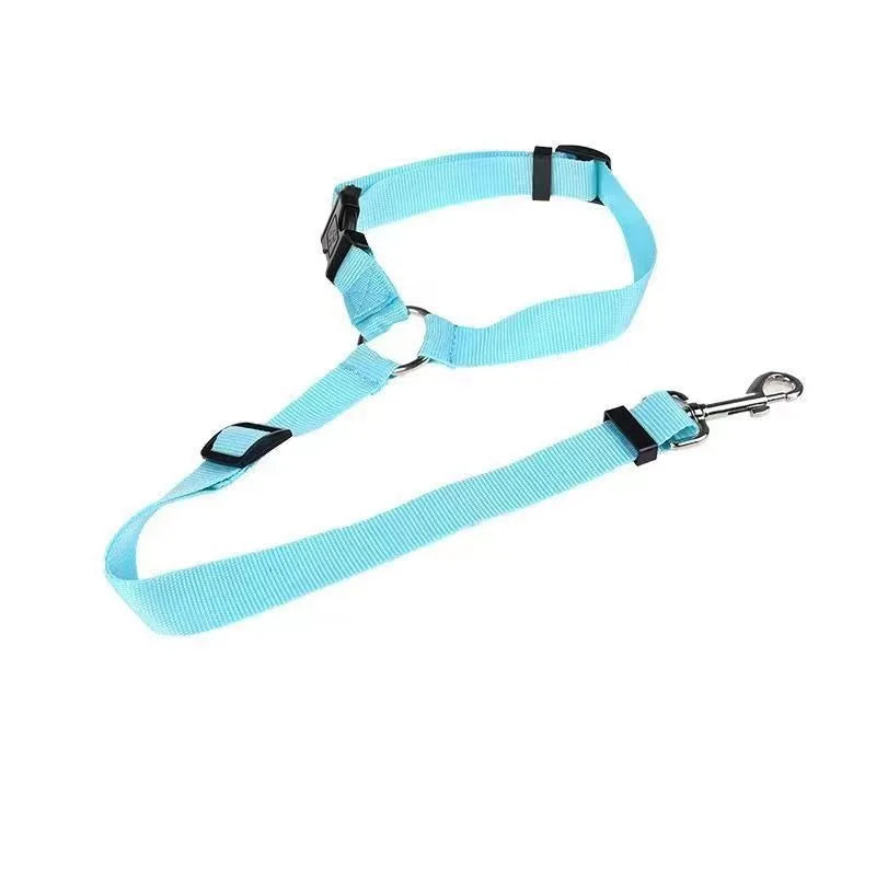 Two-in-one Pet Car Seat Belt and Leash.  Adjustable and Nylon.