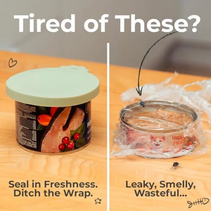 3 Pack Universal Pet Food Can Covers Lids.