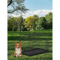 Dog Crate, 36"  Metal Wire Large Dog Cage.  Double Door Folding Dog Kennel With Divider Panel.