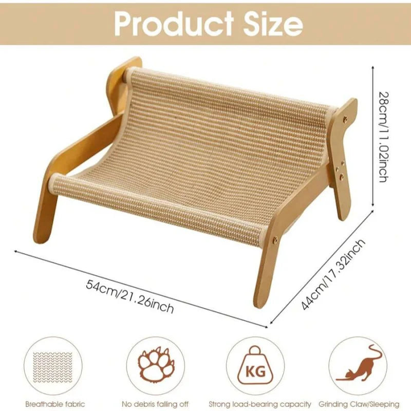 Cat Hammock Sofa, Durable Lint-Free Large Cat Scratching Post.