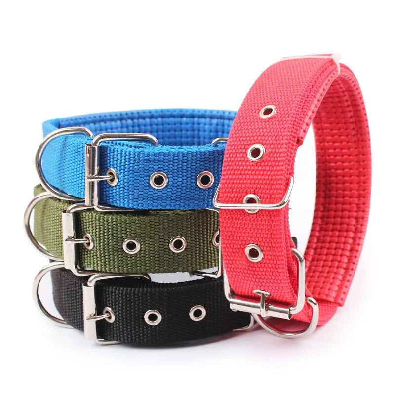 Solid Nylon Dog Collars for Small, Medium and Large Dogs.