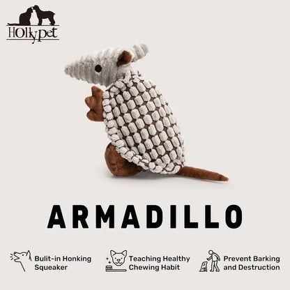 Armadillo-Inspired Squeaky Dog Toy.