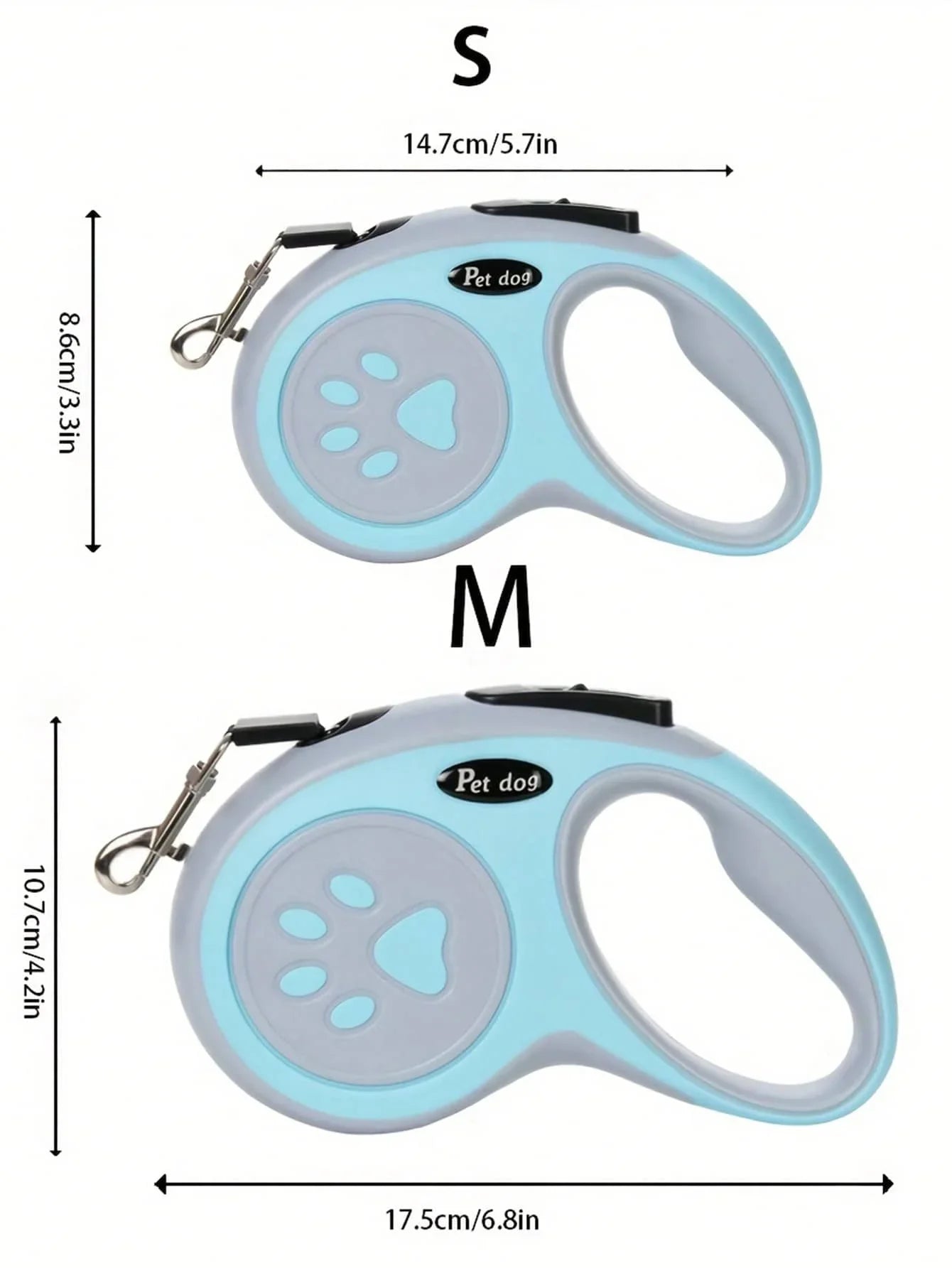 Retractable Pet Leash 3M and 5M, Easy To Manage, Durable Nylon Rope Leash Suitable For Medium And Small Dogs.