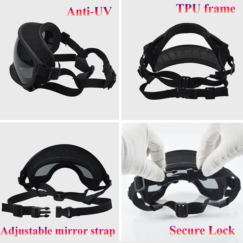 Dog Goggles Anti-UV Sun Glasses,  Eyewear Protection,  Adjustable and Windproof.