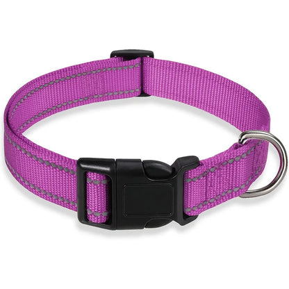 Adjustable Reflective Dog Collar Strap.