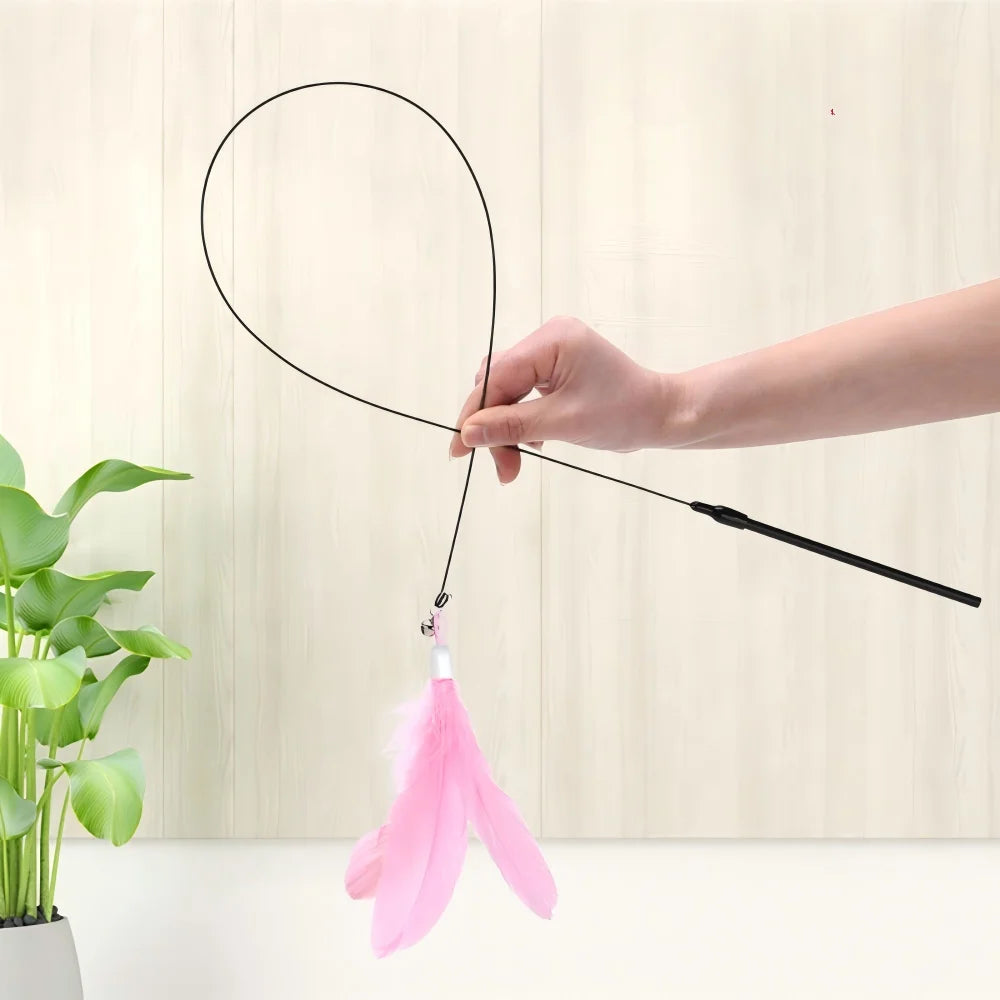 Strong Suction Cup Cat Interactive Wand Toy.