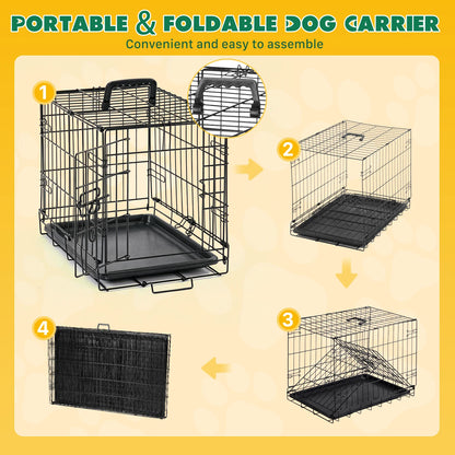 18 Inch Single Door Dog Crate Metal Pet Kennel.