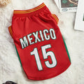 Summer Mesh Breathable Dog Sport Jersey Basketball T-Shirt.   Sizes Puppies to Large Dogs.
