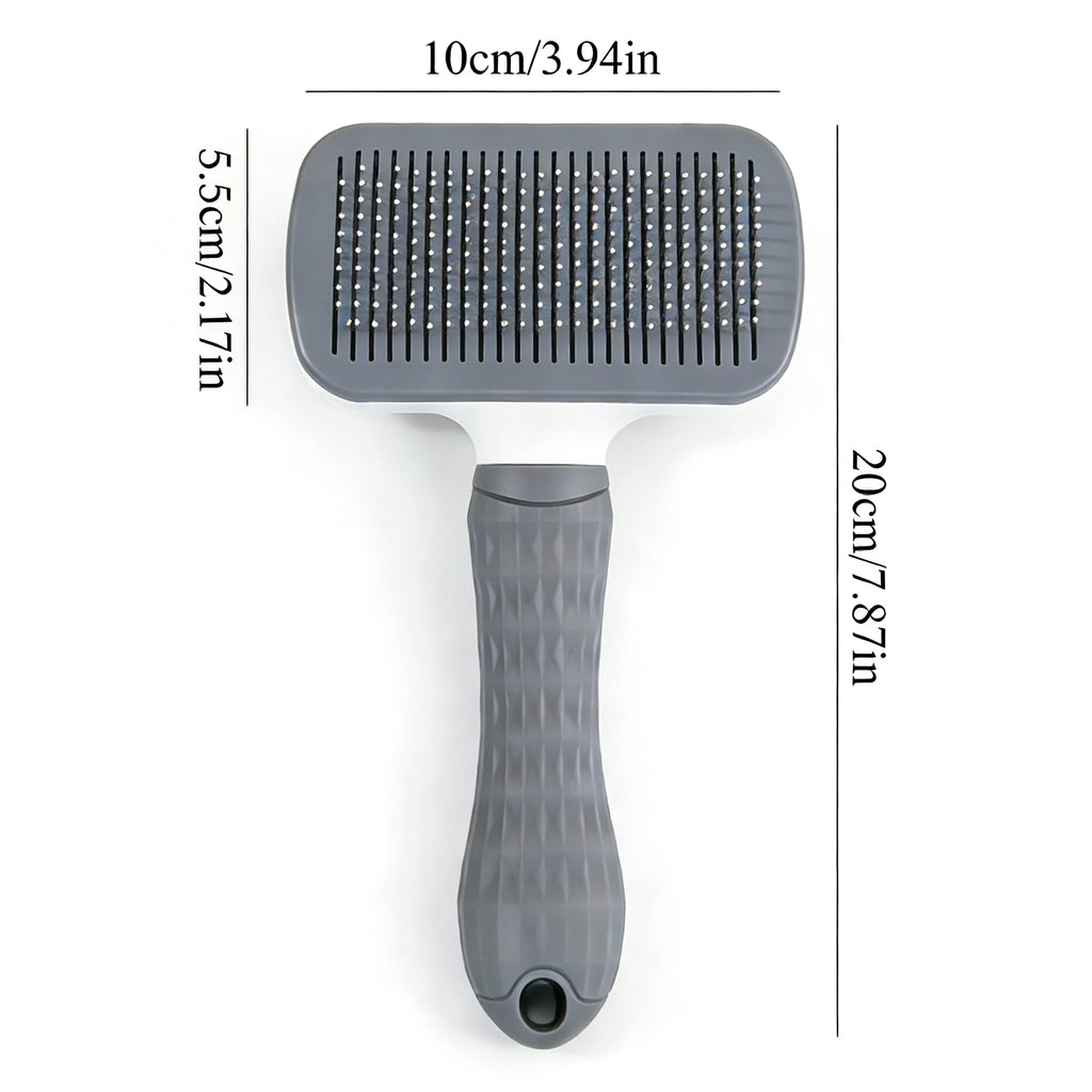 One-Step Clean Pet Grooming Brush.  Gentle Hair Remover.  Massage Tool for Dog and Cat, Long or Short Coat.