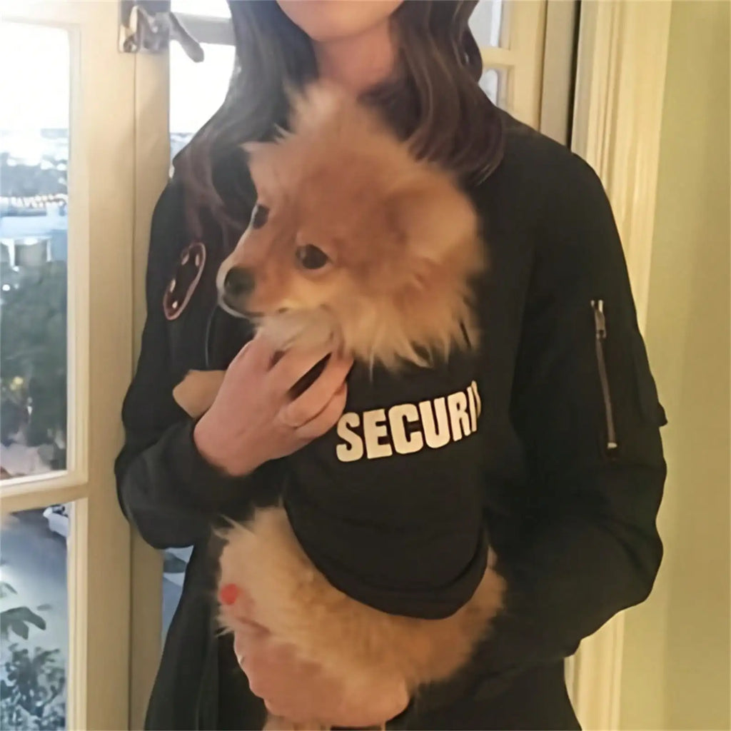 1 Piece of Dog and Cat clothes,  breathable, cute and sleeveless top states SECURITY.