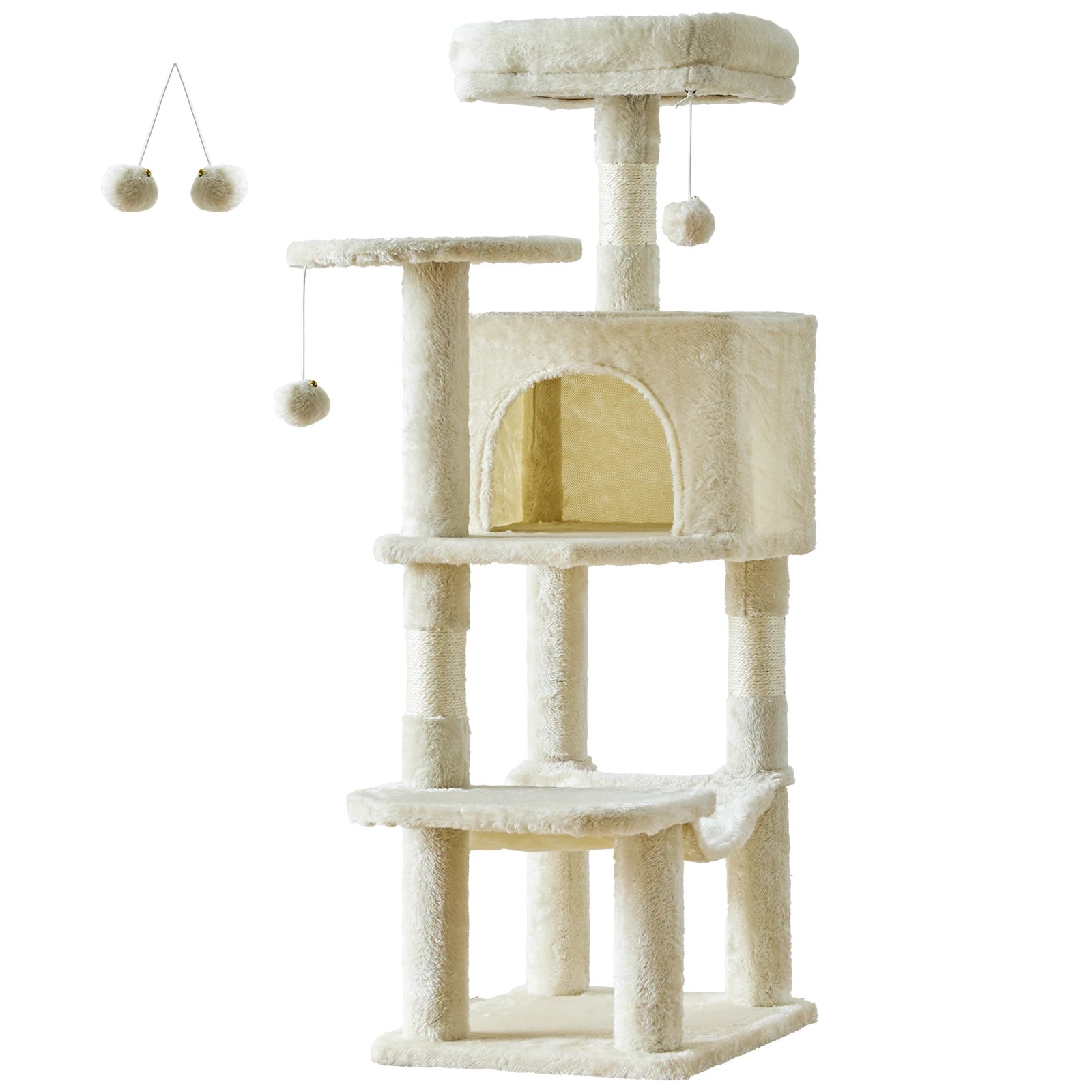 Cat Tree Tower for Pet Furniture, Scratching Posts, and House for Indoor Cats.