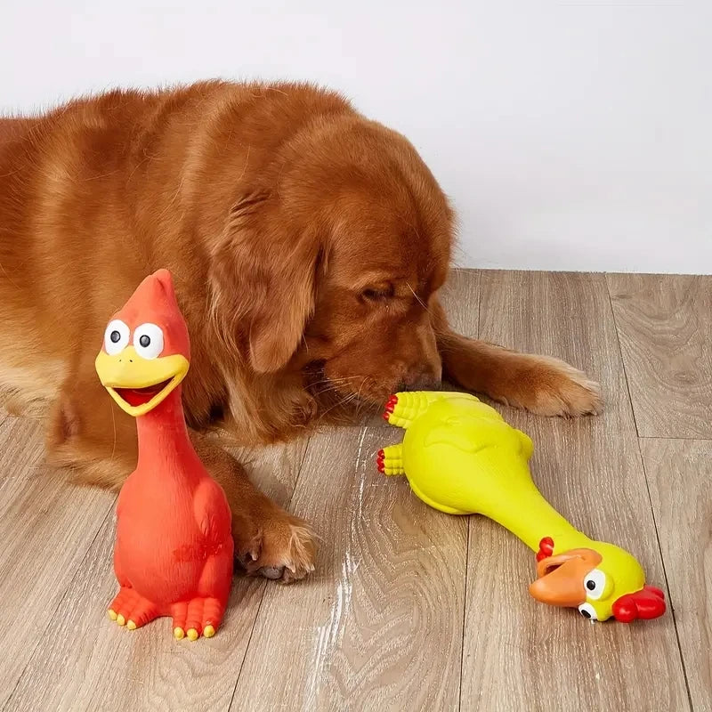 Large Cartoon Latex Screaming Chicken & Duck Toy