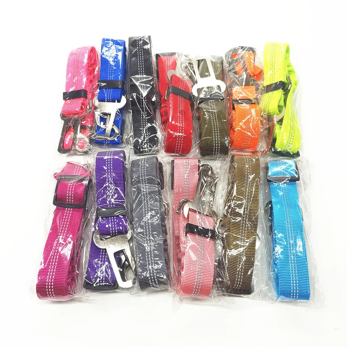 Adjustable Pet Car Seat Belt Leash for Dog Safety.  Has Nylon, Reflective, Cushioning, Elasticity Leash.