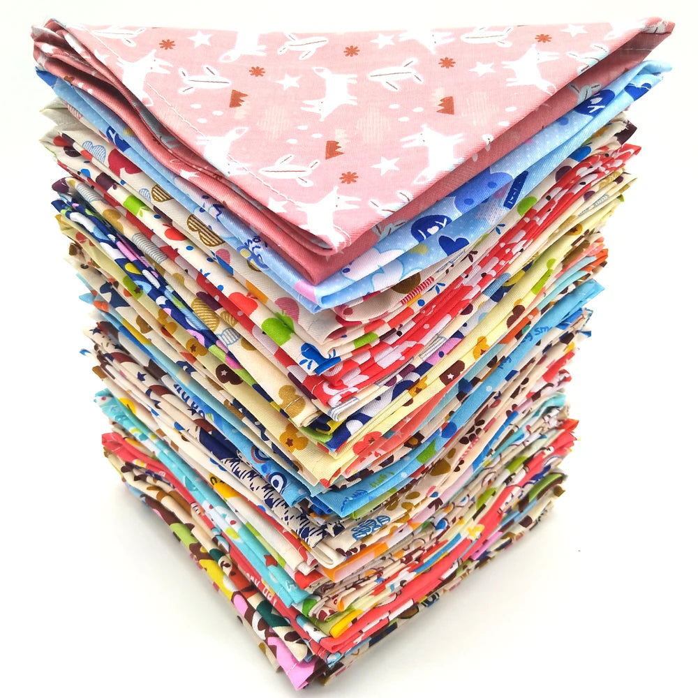 S/M/L/XL 10 Pieces Dog Bandana Cotton Dog Puppy Bibs.