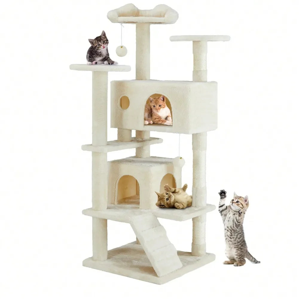 Cat Tree Tower For Indoor Cats,  Has Scratching Post.