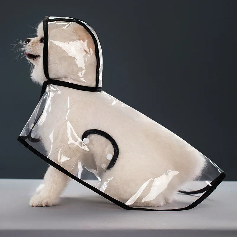 Dog Raincoats Transparent, Waterproof and Windproof. Sizes Small, Medium, Large and Extra Large.