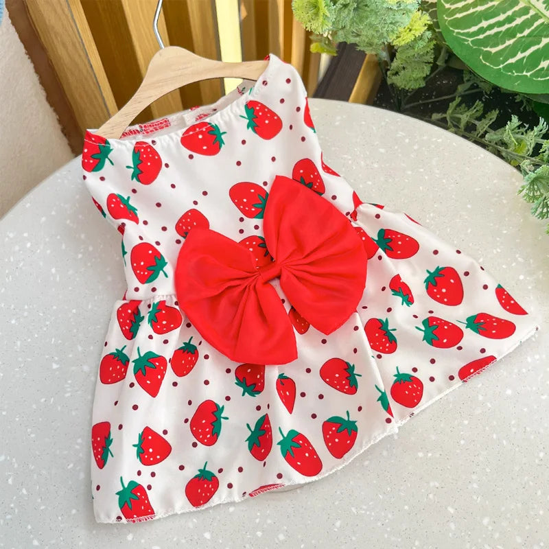 Spring Summer Dog Princess Dress.  Cute Pet Skirt Dog Dress with a Bow Lace.      for Small Medium Puppy