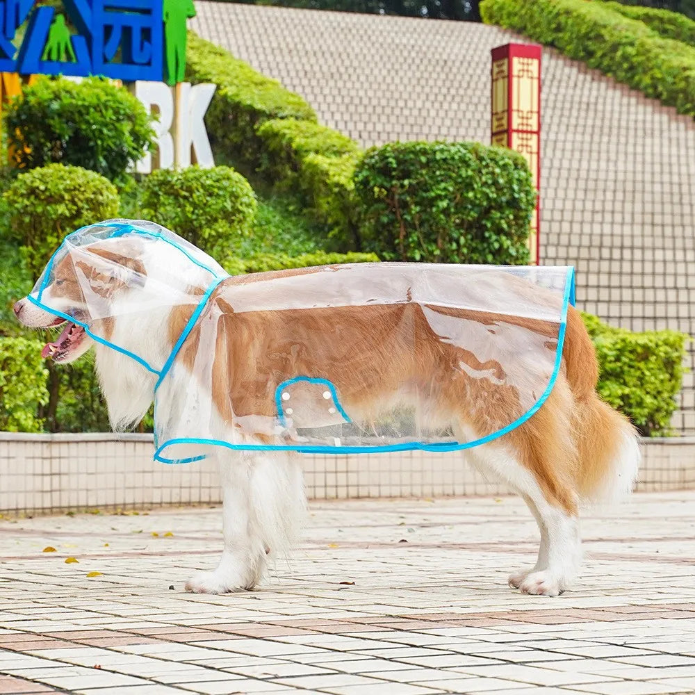 Dog Raincoats Transparent, Waterproof and Windproof. Sizes Small, Medium, Large and Extra Large.